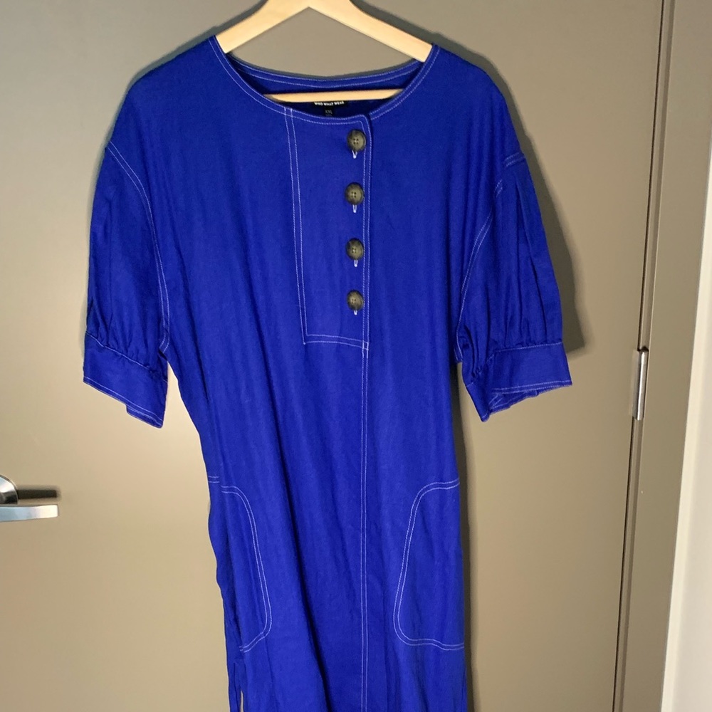 Blue dress with pockets